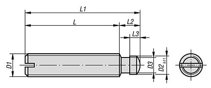 Grub screws with thrust point, similar to DIN 6332