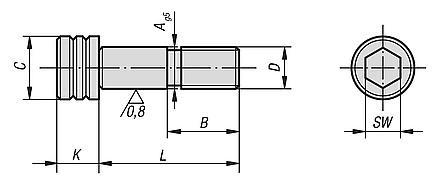 Shoulder screwsForm B