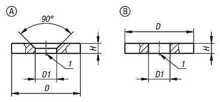 Magneti grezzi (dischi magnetici) con foro in NdFeB