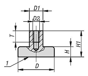 Magnets shallow pot with internal thread hard ferrite with stainless-steel housing