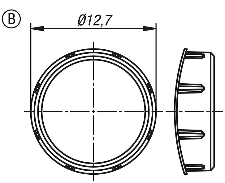 Заглушки для соединителей Ø30, тип I, форма B