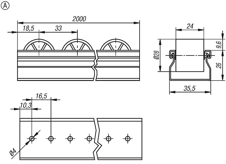 Roller track steel, Form A