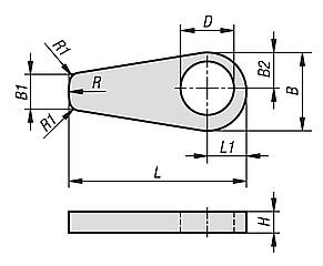 Grampo excêntrico para módulos de fixação excêntricos