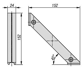 Angle strut 90° Ø30 type I