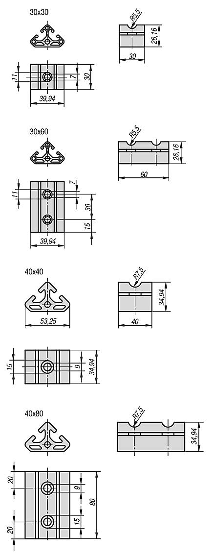 Angle elements T2 Type I