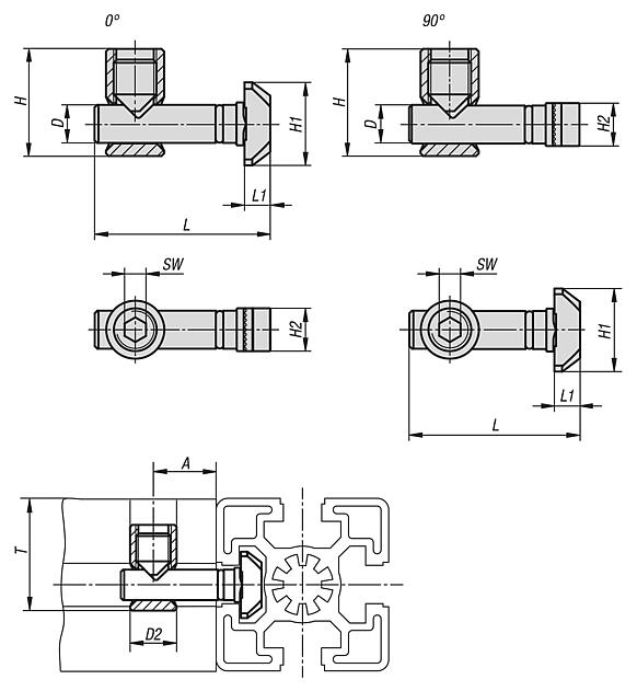 Connecting sets central Type B