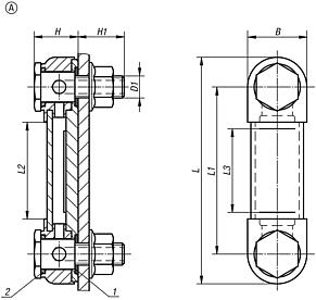 Oil level gauges, Form A, without thermometer