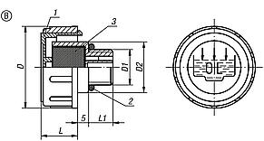 Vent screws Form B, with air filter