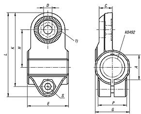 Tube clamps, swivel half aluminium, with sunken teeth