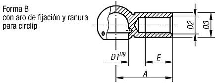 Rodamientos esféricos para articulaciones angulares DIN 71805, forma B