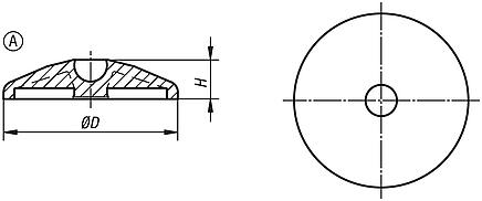 Swivel feet plates antistatic, Form A