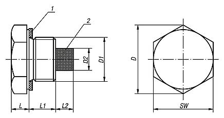 Tappi filettati in alluminio e con magnete