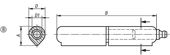 Weldable hinges, Form B