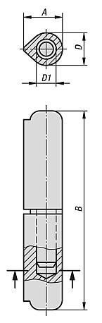 Hinges weldable stainless steel