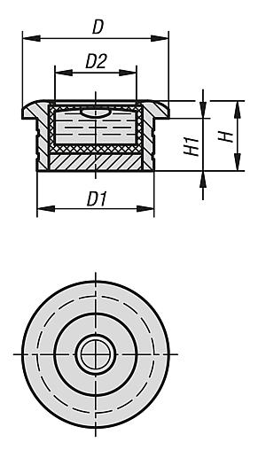 Bullseye levels with bead-edged frame