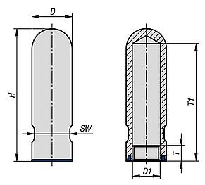 Заглушки резьбы из нержавеющей стали с Hygienic DESIGN