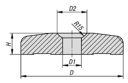 Embases pour pieds réglables en acier