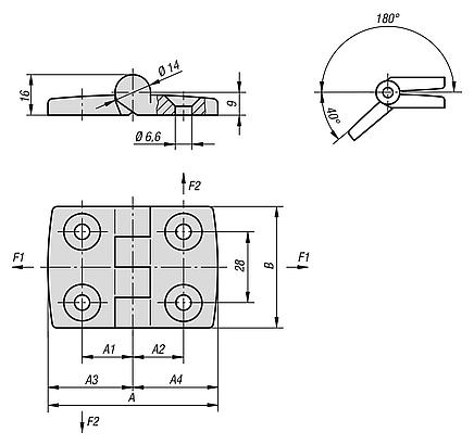 Hinges stainless steel