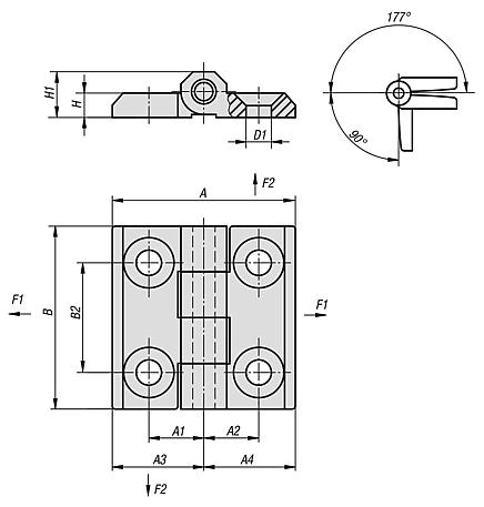 Hinges stainless steel