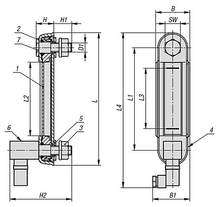 Oil level gauges with electronic temperature monitoring