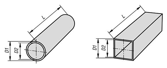 Round and square tubes 