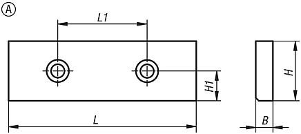 Mâchoire à visser pour étau auto-centrant 65-80-125 mm, forme A, lisses