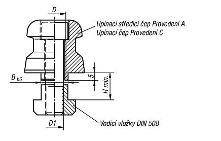 Středicí upínací čep s T drážkou UNILOCK systémová velikost 80 mm