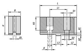 Jaw plate, steel, soft for stationary chuck