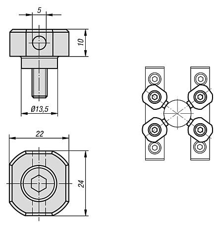 Jaw adaptersfor round workpieces