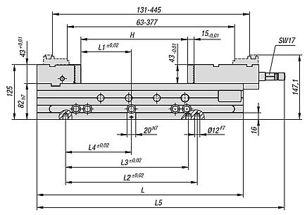 NC vice jaw width 125 mm