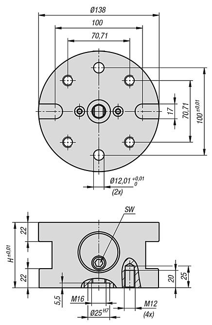 UNILOCK 5-axis basic module system size 138 mm