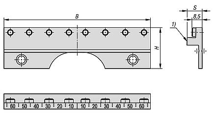 Combination jaw plates smooth and with pins