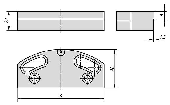 Зажимные кулачки, гладкие для маятниковый кулачок 5-осевой зажим compact