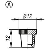 Grease nipple caps for conical head grease nipples, Form A, without tab