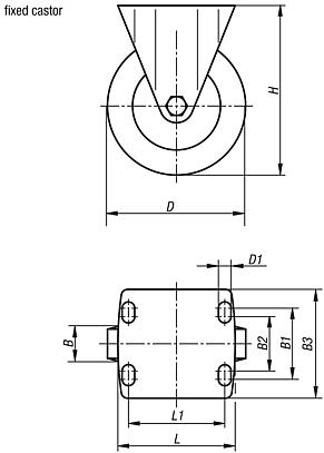 Fixed castors