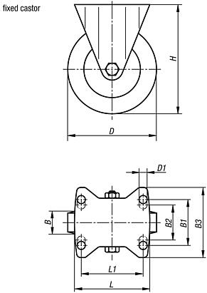 Fixed castors