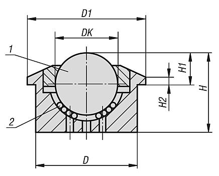 Ball transfer units heavy duty suitable for outdoor use