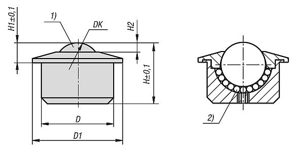 Ball transfer units with plastic housing