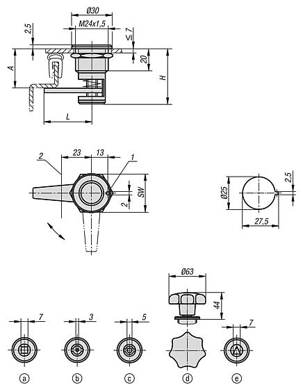 Compression latcheswith variable compression