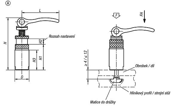 Excentrický upínací modul provedení A