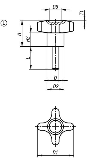 Écrous croisillons avec filetage