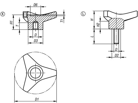 Triangular grips