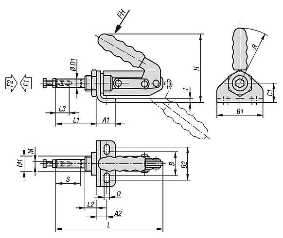 Schubstangenspanner mit Konsole