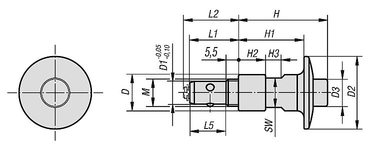 KIPP - Ball lock pins stainless steel