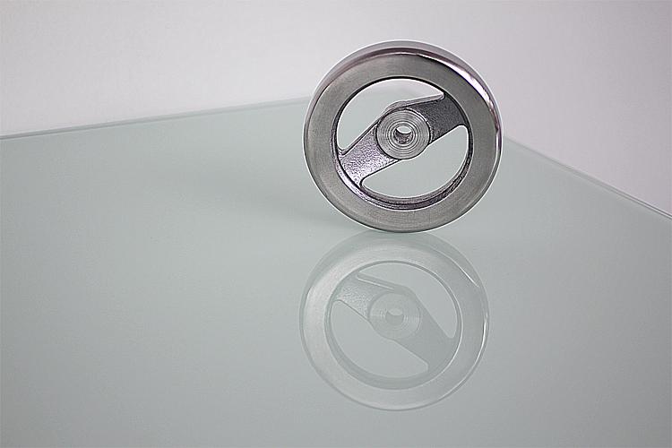 Kipp 06287-2160X10 Duroplastic Black Disc Handwheel with Revolving Handle High-Gloss Polished Finish Metric 10 mm Bore Size Style D 160 mm Diameter Stainless Steel Bushing Kipp 06287-2160X10 Duroplastic Black Disc Handwheel with Revolving Handle High-Gloss Polished Finish Metric 10 mm Bore Size Style D 160 mm Diameter Stainless Steel Bushing